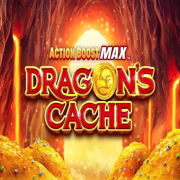 Action Boost Max Dragon's Cache slot icon by SpinPlay Games, available at Slotoro Casino