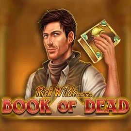 Book of Dead online game logo by Play'n GO on slotoroo.net