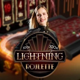 Lightning Roulette slot logo by Evolution at Slotoro Casino