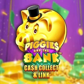 Official Slots logo: Piggies And The Bank Cash Collect & Link by Origins at Slotoro Casino
