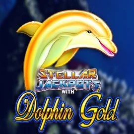 Official Jackpots logo: Dolphin Gold with Stellar Jackpots by Lightning Box Game at Slotoro Casino
