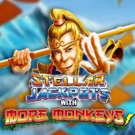 Official Jackpots logo: Stellar Jackpots with More Monkeys by Lightning Box Game at Slotoro Casino