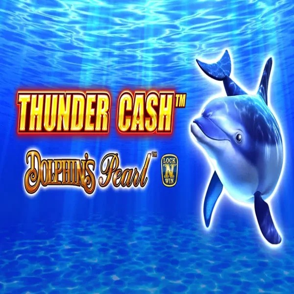 Thunder Cash Dolphins Pearl online game logo by Novomatic on slotoroo.net
