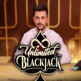 Unlimited Blackjack slot logo by Ezugi at Slotoro Casino